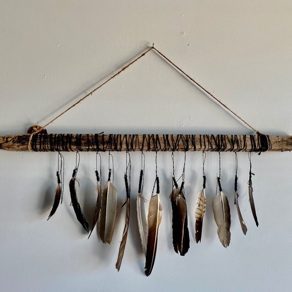 Feather Wind-chime Made From Driftwood - Picture 1 of 1